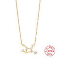 wholesale S925 Sterling Silver New Zodiac Star Pendant Necklace with Diamonds, Trendy and Popular-0-10