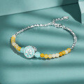 wholesale S925 Sterling Silver Agate Bracelet, Chinese Style, High-End Dunhuang Ancient Wind New Product, Crushed Silver Jewelry for Women-0-6