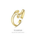 wholesale 925 Sterling Silver Hugging Hands Ring, Unique Design, NicheIns-0-0