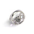 wholesale 925 Sterling Silver Vintage Style Stackable Ring Set with Gemstones, Moonstone, Amethyst, Crystal, Antique Jewelry, Light Luxury Retro-0-3