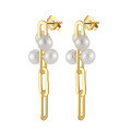 wholesale GPE Collection S925 Sterling Silver European and American Cross-Border Exquisite Earrings, Natural Freshwater Pearl Stud Earrings Wholesale-0-117