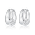 wholesale 925 Sterling Silver Plain Hoop Earrings, Circle Earrings, Light Luxury High-End Ins Style Korean Earrings Wholesale-0-10