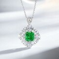 Sterling Silver Full Diamond Iced Cut Pendant Necklace, Wholesale Cross-Border Hot Seller-0-1