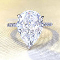 wholesale S925 Sterling Silver New 10*14mm Pear Drop Shape Cross-Border Hot Selling Women's Ring-0-0