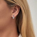 S925 Silver D Color Moissanite Earrings, 50ct 8-Shape Full Diamond Circle, Luxury Cross-Border Wholesale-0-2