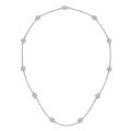 wholesale Silver-plated 18k Gold 40mm Round Moissanite Bubble Necklace,Ins-0-0