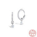 wholesale S925 Sterling Silver Zircon Ear Hoops, Cross-border Hot Sales, Elegant and Versatile Fashion Ear Clasps-0-10