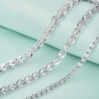 wholesale S925 silver polished phoenix tail chain, cross-border new fashionable and personalized necklace, wholesale Korean and Japanese style minimalist pendant necklace-L012-3M Phoenix Tail Chain-18 inches 925 silver