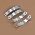 wholesale 925 Sterling Silver Plain Smooth Curved Links for DIY Handmade Bracelet Stringing Connector Pairs Jewelry Making Material Engraving-0-0