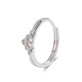 wholesale 925 Sterling Silver Small Crown Ring for Women, Open Adjustable Minimalist Design, New Fashion Index Finger Ring, Light Luxury High-End Style Band-0-4