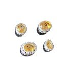 wholesale S925 Sterling Silver with Natural Brazilian Citrine Accessories Spacer Beads for DIY Crystal Bracelet Necklace Pendant Teardrop-0-4