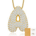 925 Silver Gold-Plated Letter Pendant Choker Necklace for Women-0-30
