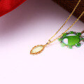 wholesale 925 Silver Gold-Plated Jewelry Wholesale Latest Women's Necklace Vintage Style Natural Grape Stone Pendant-0-2