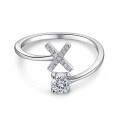 wholesale Metal S925 Cross-Border Europe and America Minimalist Personalized 26 Letters Diamond Inlaid Openable Adjustable Fashion Ring Factory Direct Supply-0-28