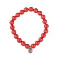 wholesale Pure Silver New Chinese Style Peace Silver Plaque Emperor's Cinnabar Bead Bracelet for Women, High-Content Cinnabar Beads, Metaphysical Wealth-Attracting Bracelet-0-4