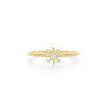 wholesale 10k Gold Artli Jewelry Wholesale Christmas Limited Japanese Retro Light Luxury Moissanite Snowflake Ring-0-1