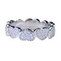 wholesale S925 Silver New Heart-shaped Full Diamond Row Ring for Women, Luxurious and Fashionable European and American Style-0-4