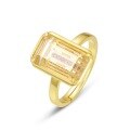 wholesale 10K gold-plated S925 silver new minimalist geometric white crystal ring INS style open ring for women-0-5