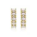 wholesale S925 Gold-Plated Metal, Hypoallergenic Cross-Border Hot-Selling Fade-Resistant Moissanite Stud Earrings for Women, Elegant-0-4