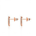 Sterling Silver Rose Gold Plated Women's Brooch Pin Earrings with Moissanite-0-1