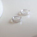 wholesale S925 Sterling Silver Korean-style Creative Trendy Fishbone Pattern Earrings New Simple Stud Earrings-0-0