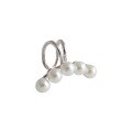 wholesale S925 Sterling Silver Geometric Lines Pearl Ear Cuffs for Women Without Piercings-0-4