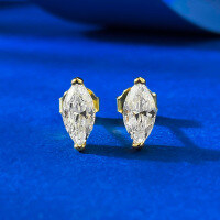 wholesale S925 silver jewelry, 4*8mm mini marquise earrings, trendy cross-border piece for AliExpress-E603 Gold Horse Eye Earrings>925 Silver