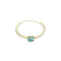 wholesale S925 silver Japanese-style light jewelry minimalist London blue topaz sand-textured stacking ring for women-0-4
