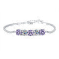 Sterling Silver Cross-Border Four-Prong Moissanite Bracelet-0-12