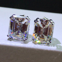 Sterling Silver Square Stud Earrings, Unisex Minimalist Daily Wear-Style K [Clearance Sale with Free Shipping]  925 Silver