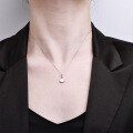 Silver Zirconia Shell Pendant Necklace with Mother-of-Pearl-0-2
