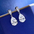 wholesale S925 Sterling Silver New Drop Pear-shaped Stud Earrings Simulated Diamond Hot-selling Export Style-0-1