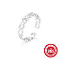wholesale S925 silver designed toe ring with a unique heart shape, perfect for summer beach days and exuding a Korean style-0-6