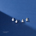 wholesale Sterling Silver Five-pointed Star Ear Studs Women New Trendy Ins Niche Light Luxury Feeling Star Earrings Elegant Ear Accessories-0-1