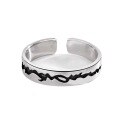 wholesale 925 Sterling Silver Mengze Ring, Open Adjustable Unisex Minimalist Ins Trendy Fashion Design Niche Thai Silver Ring-0-4