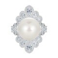 wholesale 18K Gold Jewelry: The Happy Designer's 16mm Pearl Ring with Luxurious Ring Band, Live Streaming Best Seller-0-4