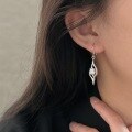 wholesale Sterling Silver Geometric Ear Hooks for Women, Minimalist Light Luxury Small Brand Earrings, Korean Style-0-2