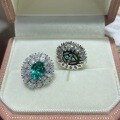 Platinum Vintage Lab-Grown Paraiba Ring, Elegant and Tarnish-Resistant-0-1
