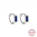 wholesale S925 Sterling Silver Ins Square Diamond Ear Clasp with Single Creative Stud, Popular in Europe and America-0-11