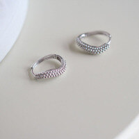 wholesale S925 silver small silver bead series with universal ear clips,earrings, silver bean, Hong Kong style retro small light bead for women-A pair of prices