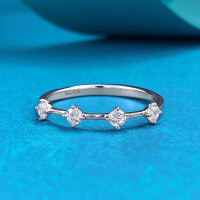 wholesale S925 Silver New Minimalist Style European and American Ins Light Luxury Bar Ring, Stackable and Matching Style, Drop Shipping-R1176 Silver Bar Ring Size 7