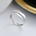 wholesale S925 Sterling Silver Retro Irregular Wave Edge Geometric Ring Trendy Fashion Punk Style Niche Index Finger Ring-0-0
