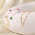 wholesale S925 Sterling Silver Minimalist Colored Zircon Necklace For Women,-0-3