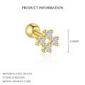 wholesale S925 Sterling Silver Cross-border Zircon Star Moon Flower Geometric Ear Bone Stud-0-7