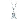 wholesale S925 Sterling Silver Mermaid Tail Design Moissanite Pendant Necklace, Niche Luxury, Factory Direct, Drop Shipping-0-4