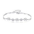 wholesale S925 Sterling Silver Four-Leaf Clover Diamond-Inlaid Bracelet for Women, Unique High-End Design, Valentine's Day Gift for Girlfriend-0-4