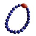 wholesale Metal material, original natural Afghan old mine lapis lazuli 8mm imperial blue single circle bracelet-0-4