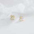 wholesale S925 sterling silver stud earrings for women, Korean-style ultra-sparkling delicate single diamond star, sweet and ethereal star earrings G6237-0-3