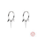 wholesale S925 Sterling Silver Geometric Smooth Rivet Circle Ear Clasp,INS-0-6
