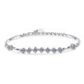 wholesale PT950 Gold Plated S925 Silver Nine-Star Bracelet for Women with Moissanite Simulated Diamond Jewelry-0-4